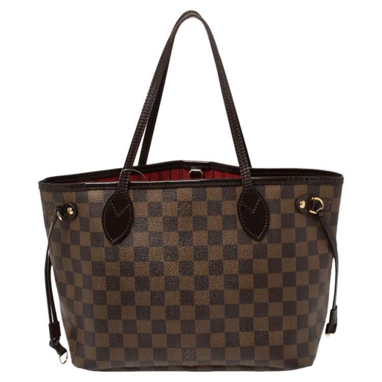 Pre Owned Louis Vuitton Damier Ebene Canvas Neverfull PM Bag