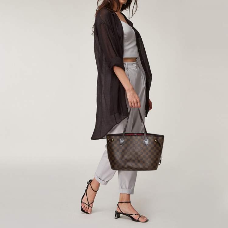 Louis Vuitton Neverfull PM Damier Ebene, Women's Fashion, Bags