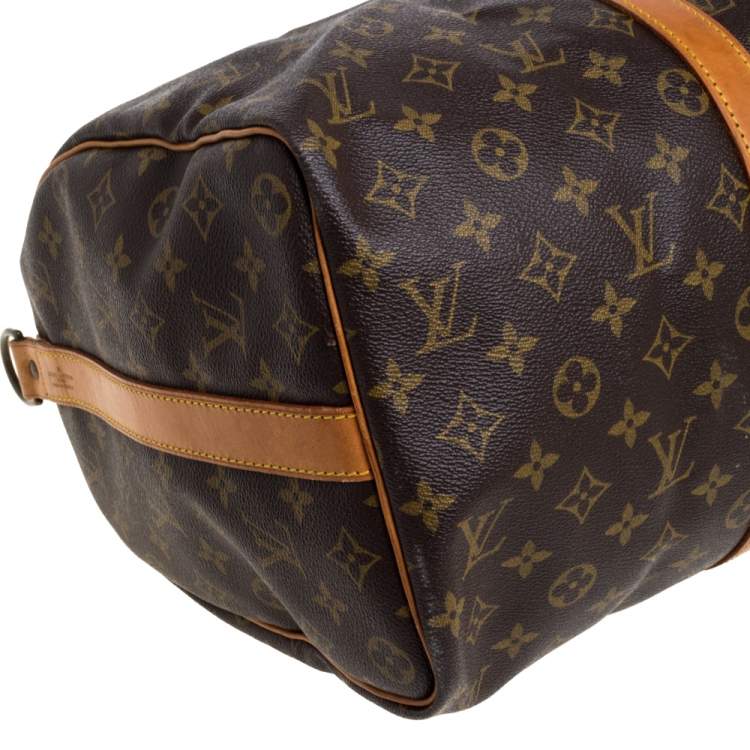 Pre Owned Louis Vuitton Monogram Canvas Keepall Bandouliere 45 Bag