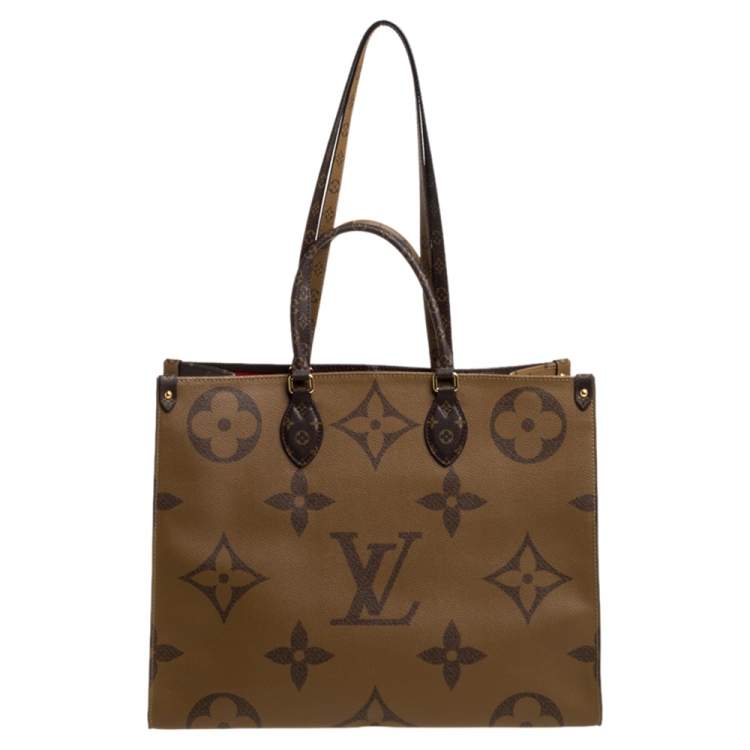 Pre Owned Louis Vuitton Reverse Monogram Canvas Giant Onthego GM Bag