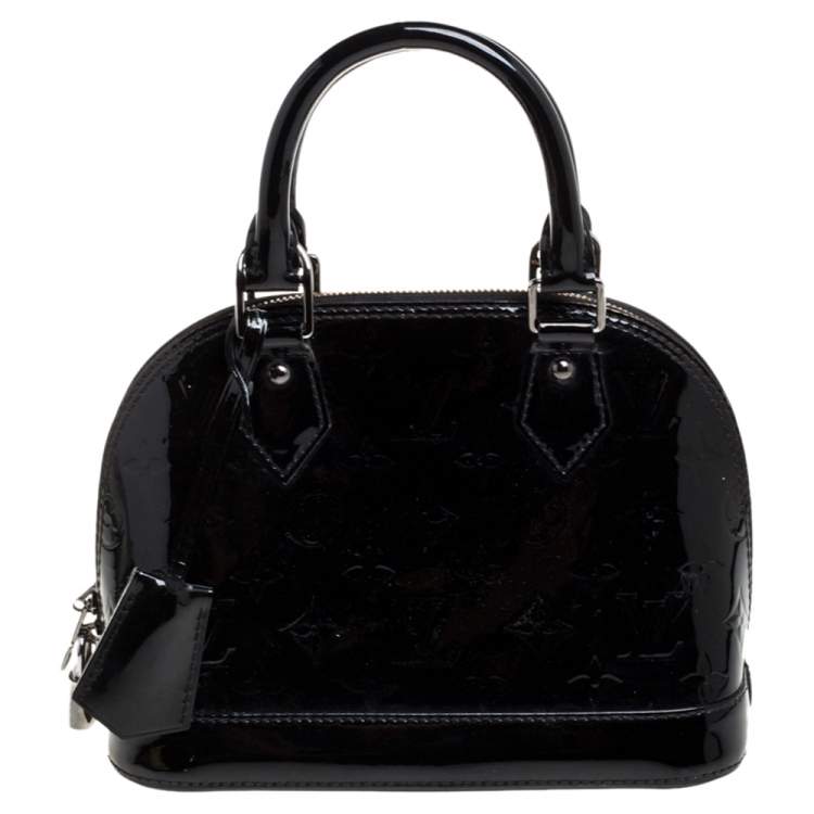 Louis Vuitton Black Magnetique Monogram Vernis Leather Alma BB Bag
