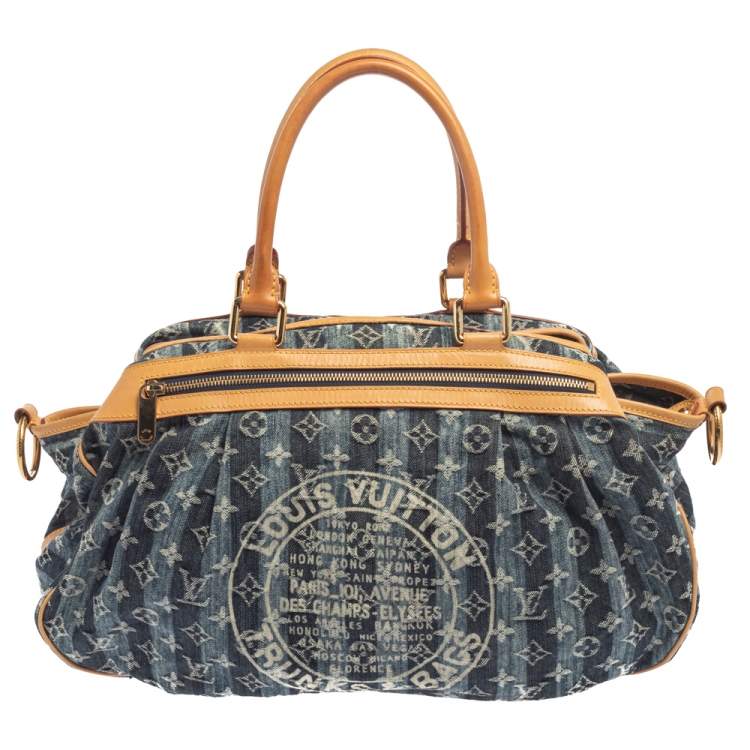 Louis Vuitton Blue Monogram Denim Limited Edition Porte Epaule Raye GM Bag  Louis Vuitton | The Luxury Closet