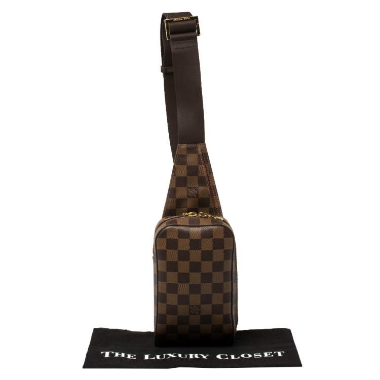 Pre Owned Louis Vuitton Damier Ebene Canvas Geronimos Belt Bag