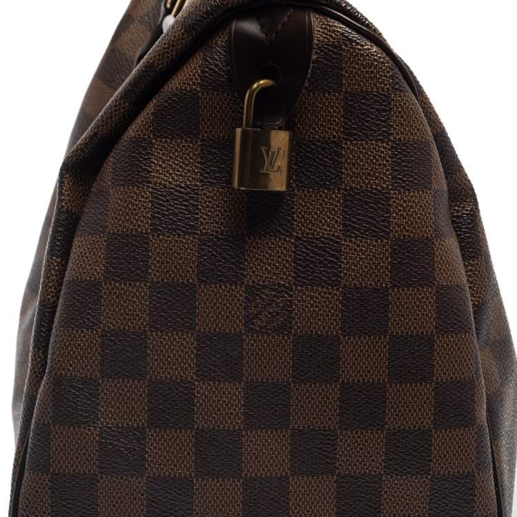 Pre Owned Louis Vuitton Damier Ebene Canvas Speedy 30 Bag