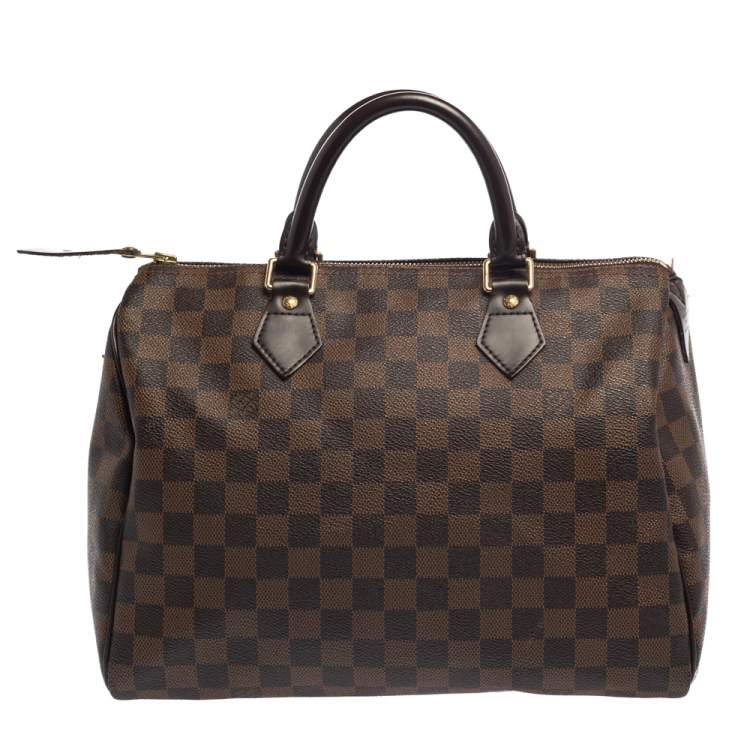 Pre Owned Louis Vuitton Damier Ebene Canvas Speedy 30 Bag