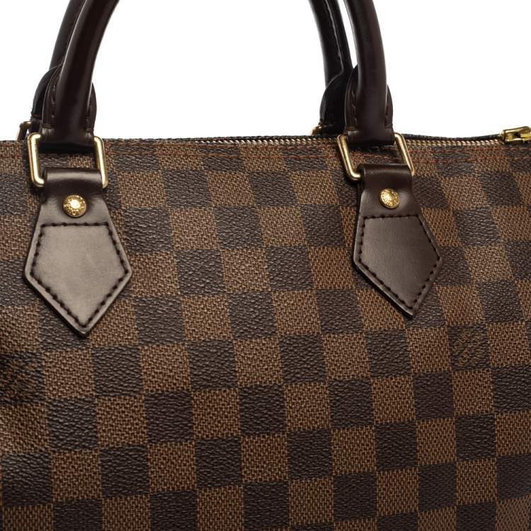 Pre Owned Louis Vuitton Damier Ebene Canvas Speedy 30 Bag