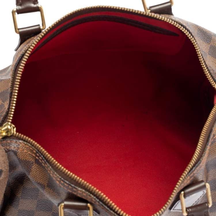 Pre Owned Louis Vuitton Damier Ebene Canvas Speedy 30 Bag