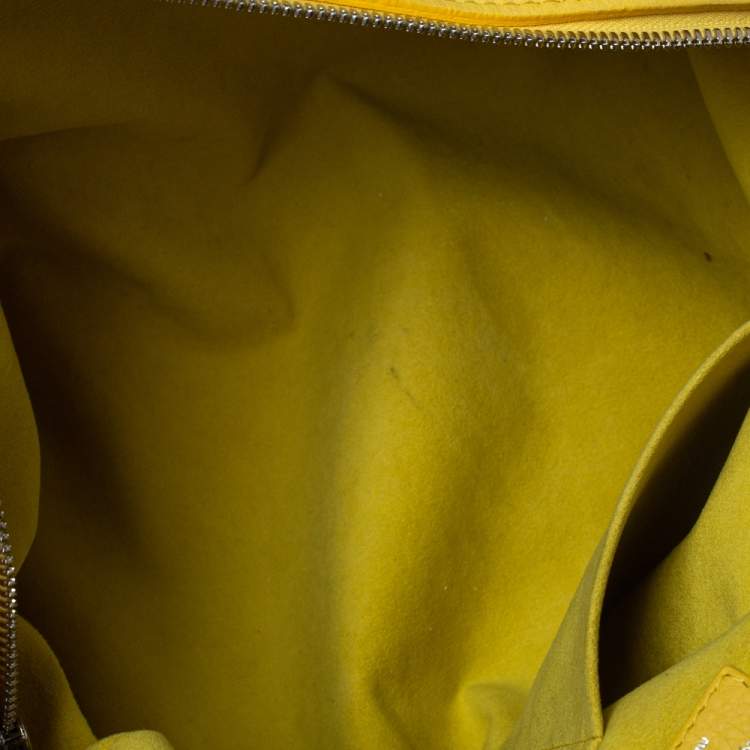 مملوكة مسبقًا Louis Vuitton Jaune Monogram Denim Limited Edition Speedy Round MM Bag