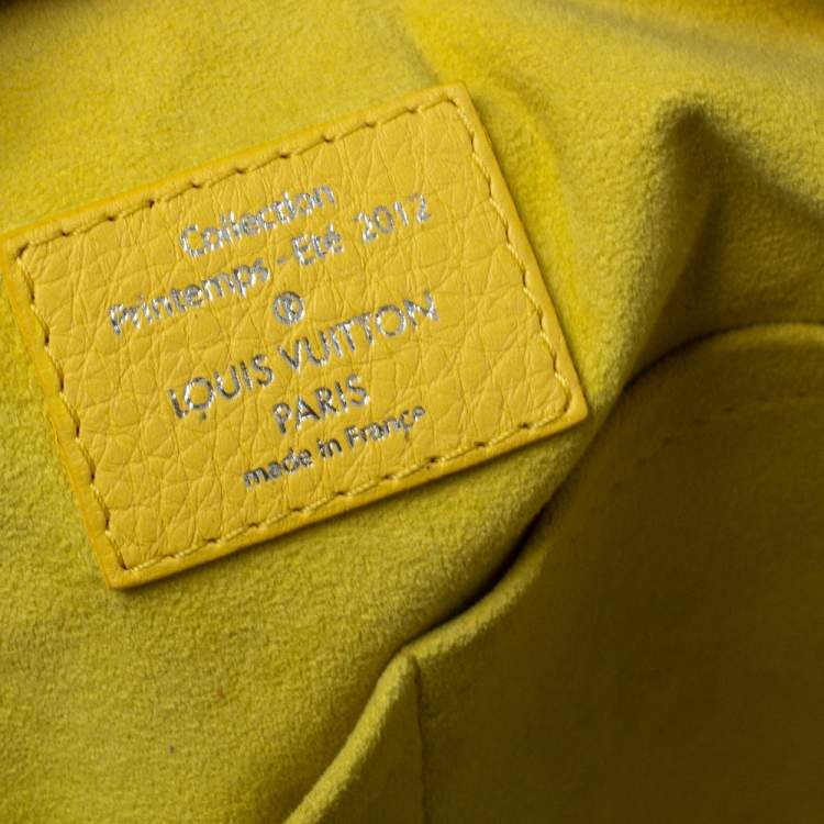 مملوكة مسبقًا Louis Vuitton Jaune Monogram Denim Limited Edition Speedy Round MM Bag