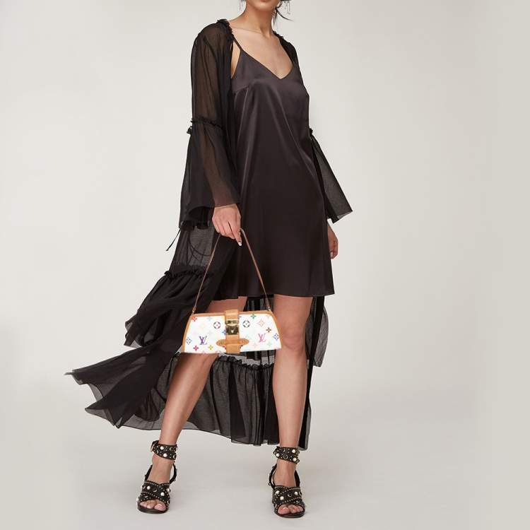 Louis+Vuitton+Shirley+Shoulder+Bag+White+Canvas for sale online