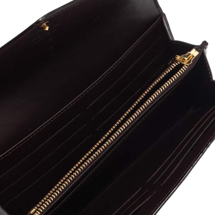 LV Vernis Sarah Wallet in Amarante, Luxury, Bags & Wallets on