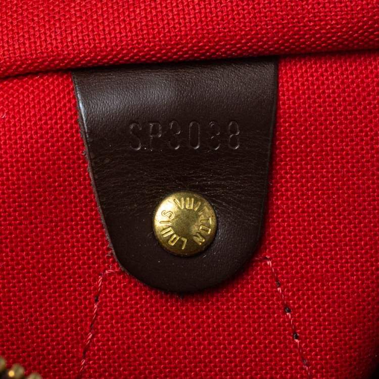 Pre Owned Louis Vuitton Damier Ebene Canvas Speedy 25 Bag