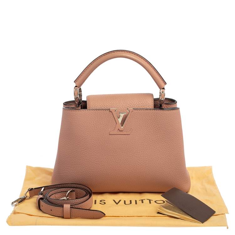 Pre Owned Louis Vuitton Magnolia Taurillon Leather Capucines BB Bag