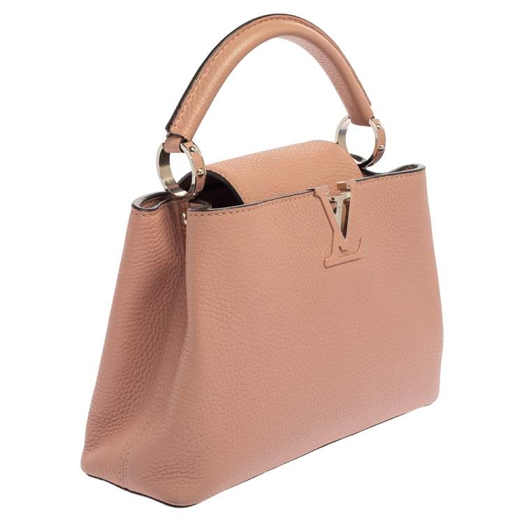 Pre Owned Louis Vuitton Magnolia Taurillon Leather Capucines BB Bag