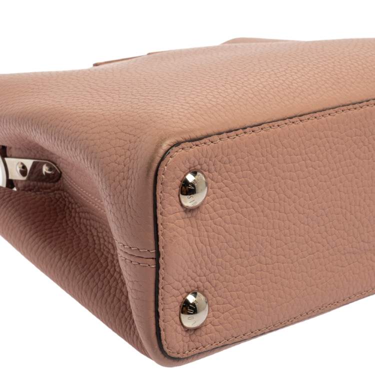 Pre Owned Louis Vuitton Magnolia Taurillon Leather Capucines BB Bag