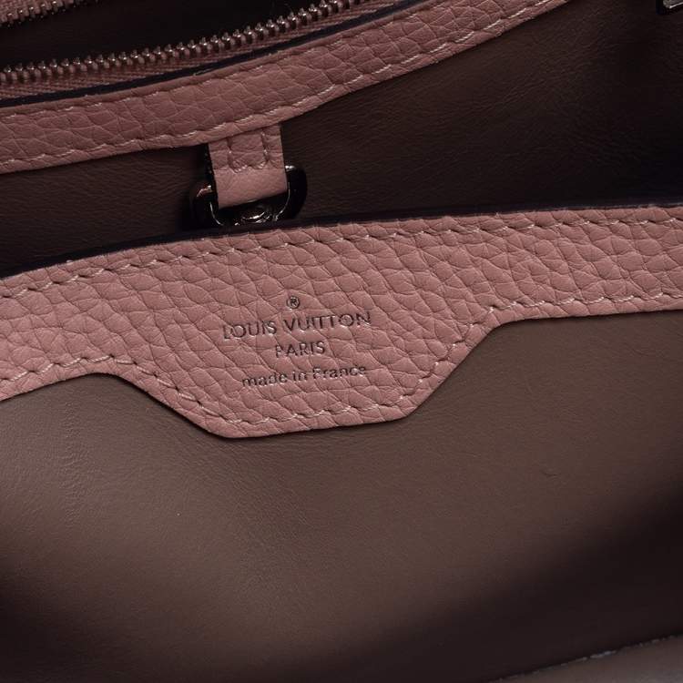 Pre Owned Louis Vuitton Magnolia Taurillon Leather Capucines BB Bag