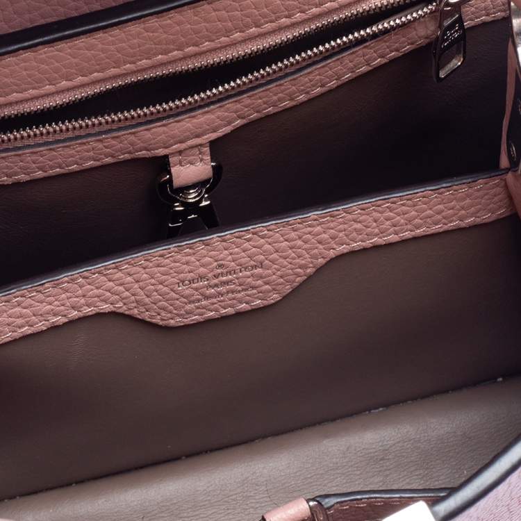 Pre Owned Louis Vuitton Magnolia Taurillon Leather Capucines BB Bag