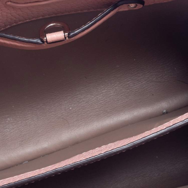 Pre Owned Louis Vuitton Magnolia Taurillon Leather Capucines BB Bag