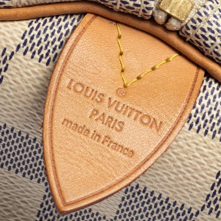 Pre Owned Louis Vuitton Damier Azur Canvas Speedy 30 Bag