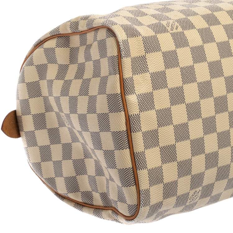 Pre Owned Louis Vuitton Damier Azur Canvas Speedy 30 Bag