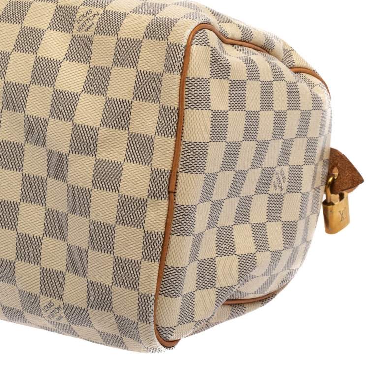 Pre Owned Louis Vuitton Damier Azur Canvas Speedy 30 Bag