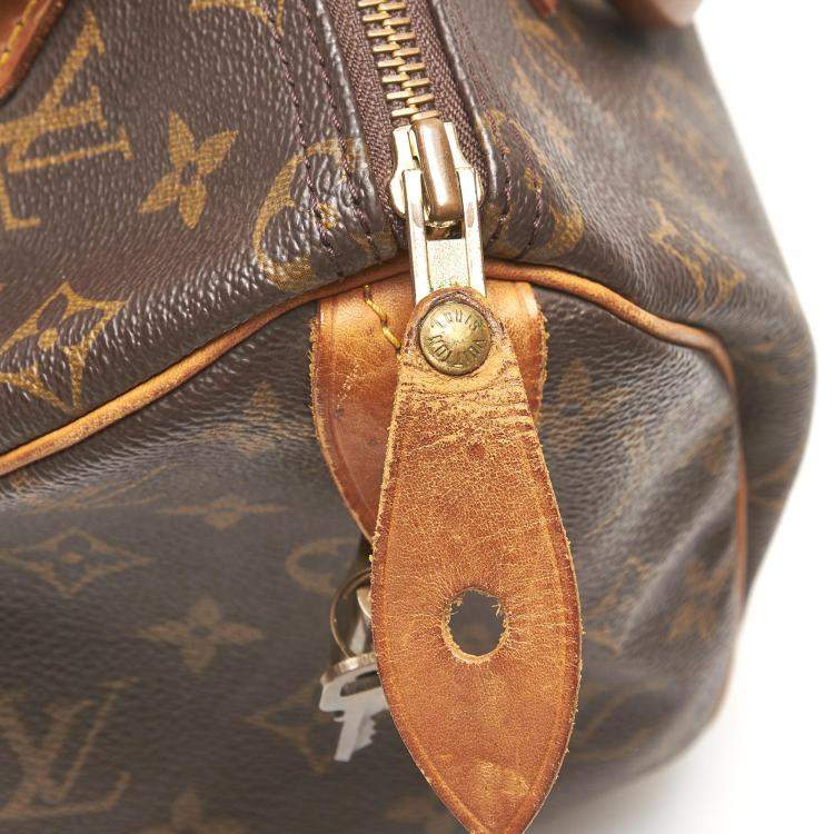 Pre Owned Louis Vuitton Brown Monogram Canvas Speedy 25 Bag 