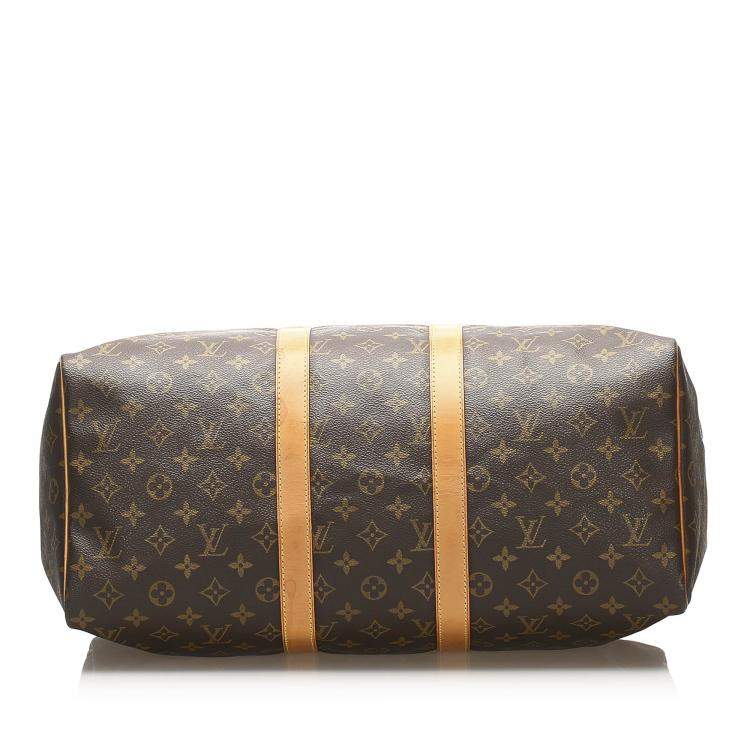 Pre Owned Louis Vuitton Brown Monogram Canvas Keepall 45 bag   
