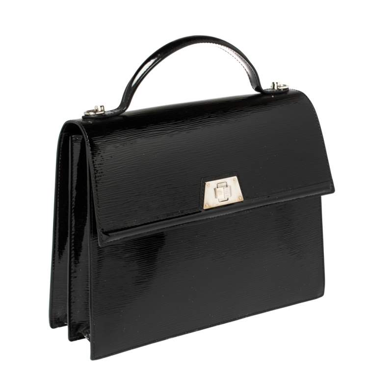 Pre Owned Louis Vuitton Black Electric Epi Leather Sevigne GM Bag