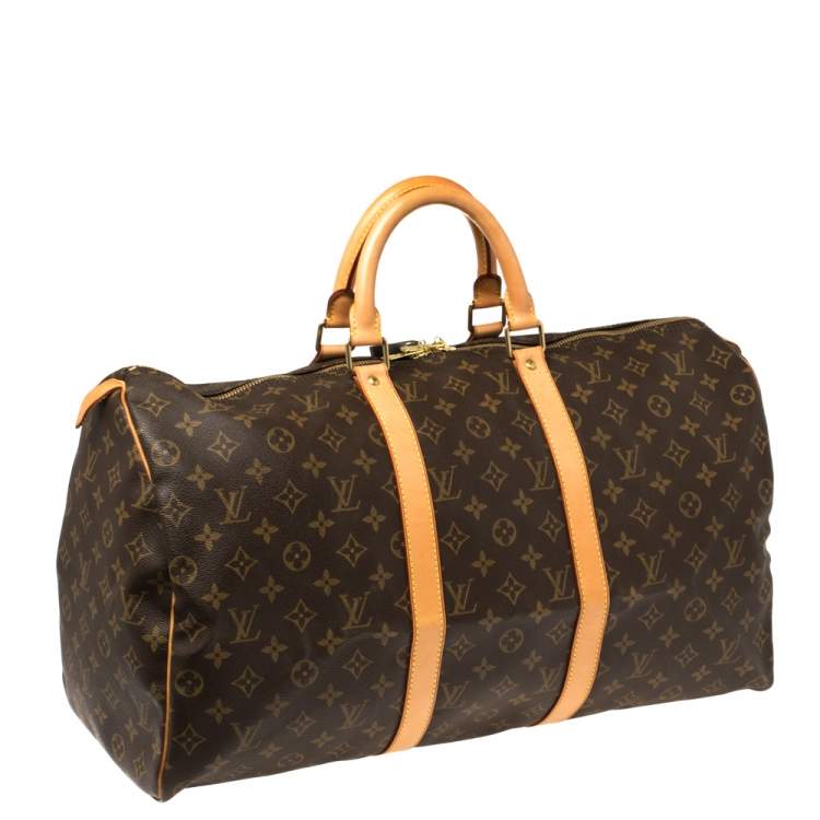 Pre Owned Louis Vuitton Monogram Canvas Keepall 50 Bag