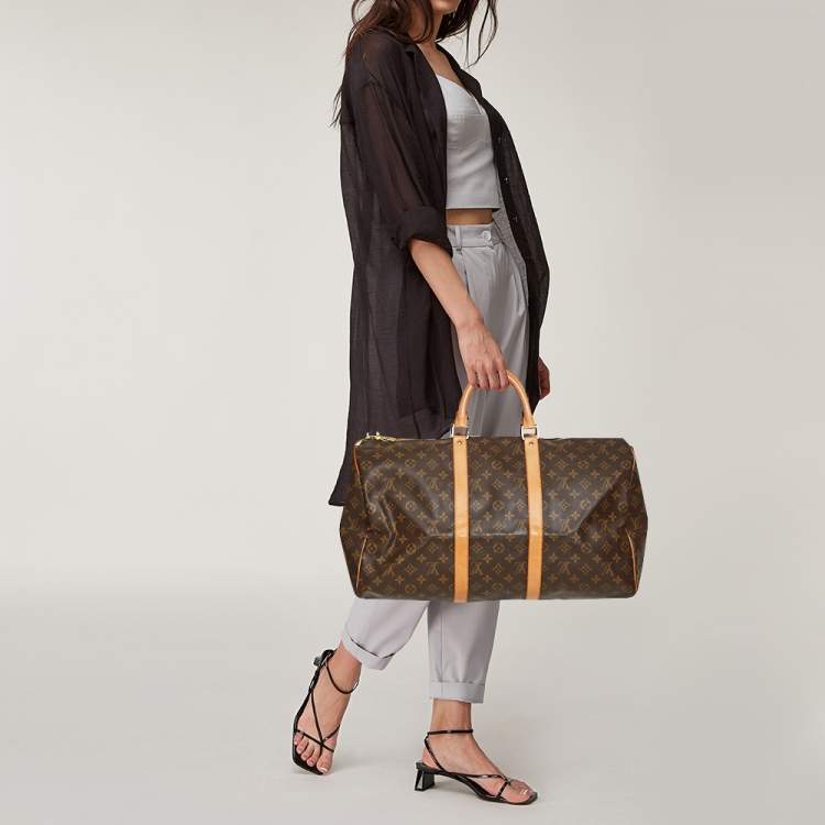 Pre Owned Louis Vuitton Monogram Canvas Keepall 50 Bag
