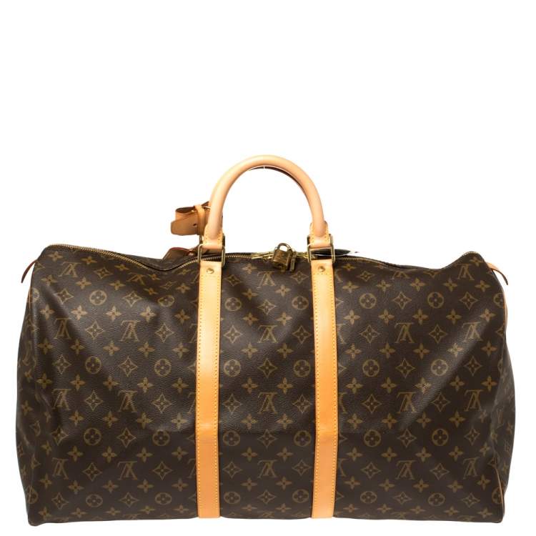 Pre Owned Louis Vuitton Monogram Canvas Vintage Keepall 55 Bag