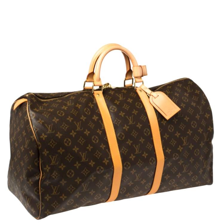 Pre Owned Louis Vuitton Monogram Canvas Vintage Keepall 55 Bag