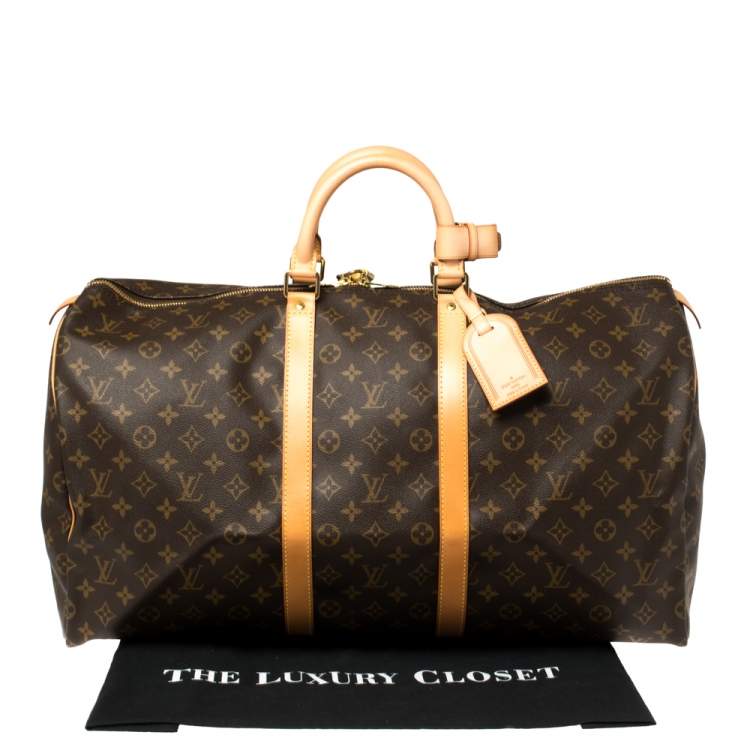 Pre Owned Louis Vuitton Monogram Canvas Vintage Keepall 55 Bag