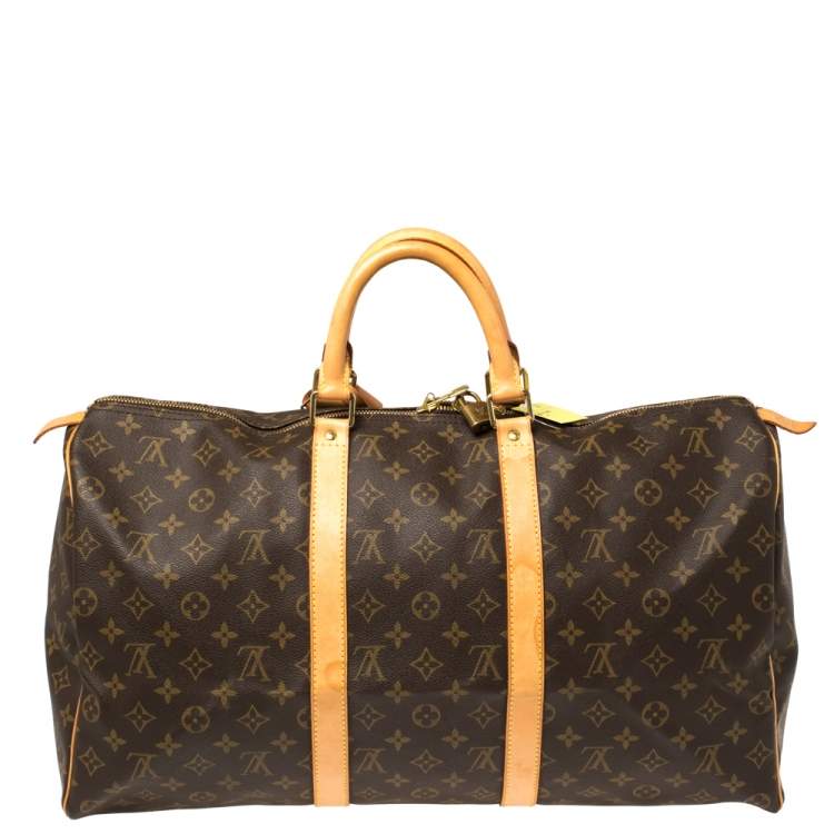 Pre Owned Louis Vuitton Monogram Canvas Keepall 50 Bag
