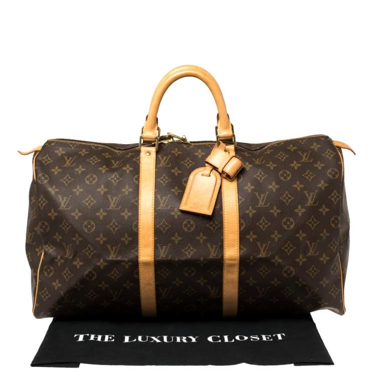 Pre Owned Louis Vuitton Monogram Canvas Keepall 50 Bag