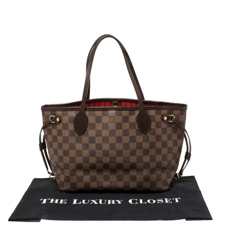 Pre Owned Louis Vuitton Damier Ebene Canvas Neverfull PM Bag