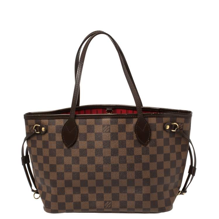 Pre Owned Louis Vuitton Damier Ebene Canvas Neverfull PM Bag