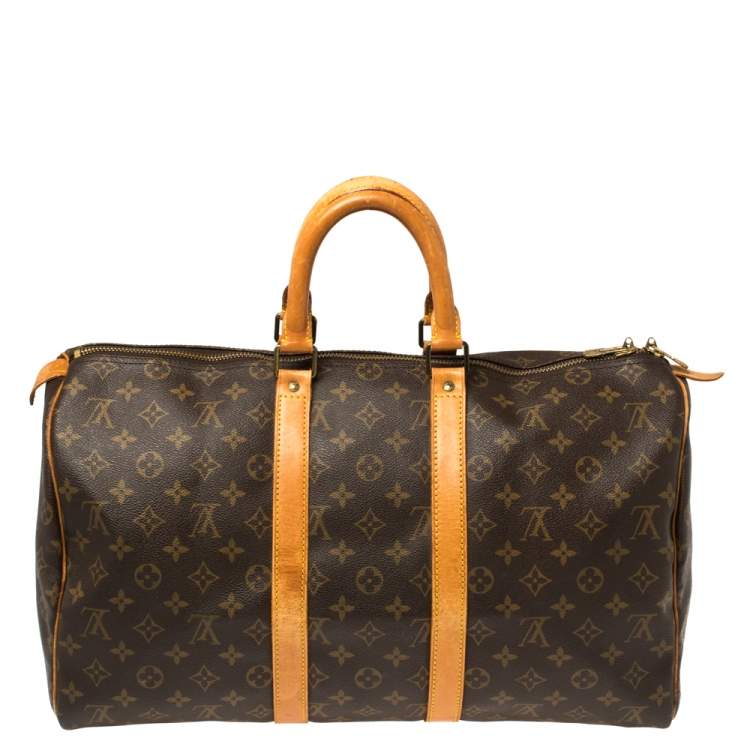Pre Owned Louis Vuitton Monogram Canvas Keepall 45 Bag