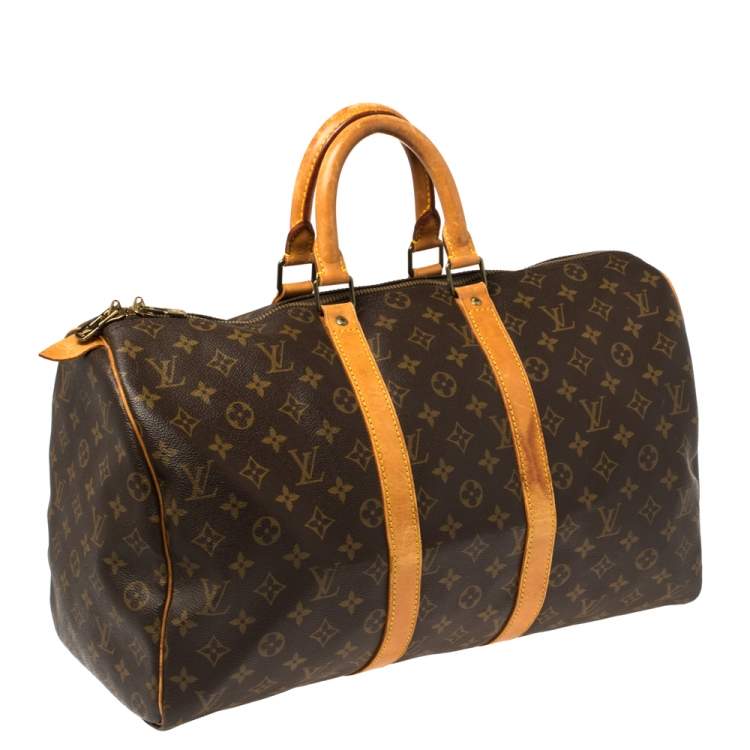 Pre Owned Louis Vuitton Monogram Canvas Keepall 45 Bag