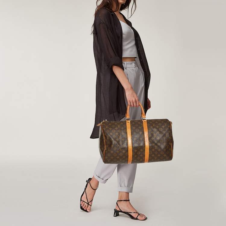 Pre Owned Louis Vuitton Monogram Canvas Keepall 45 Bag