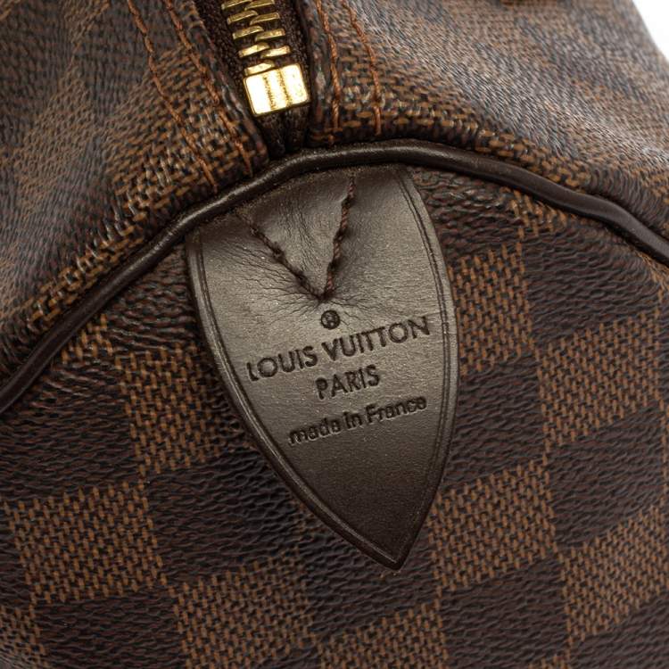 Pre Owned Louis Vuitton Damier Ebene Canvas Speedy 25 Bag
