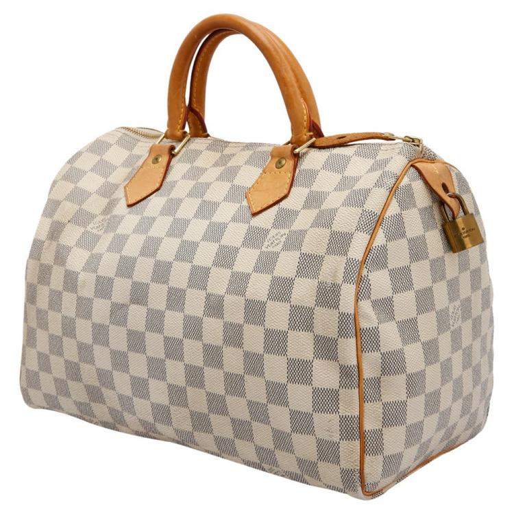 Pre Owned Louis Vuitton Damier Azur Canvas Speedy 30 Bag