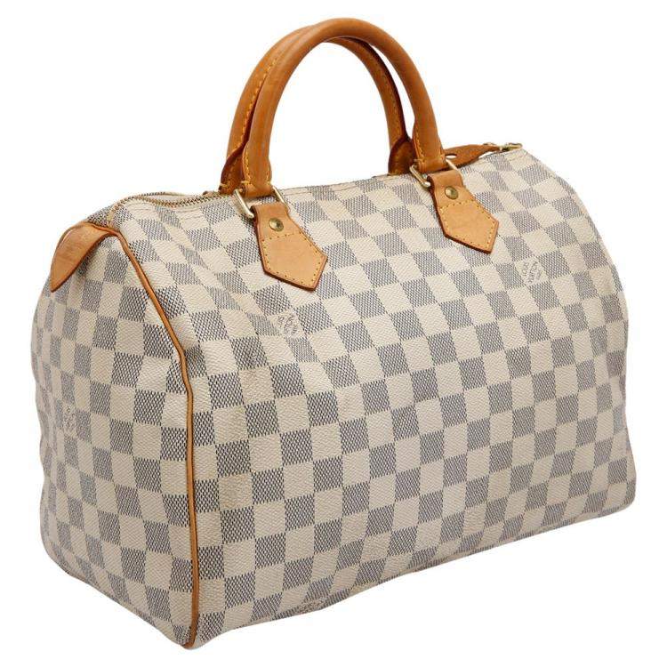 Pre Owned Louis Vuitton Damier Azur Canvas Speedy 30 Bag