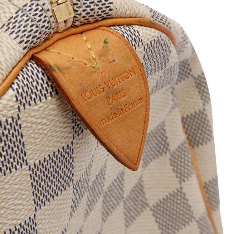 Pre Owned Louis Vuitton Damier Azur Canvas Speedy 30 Bag