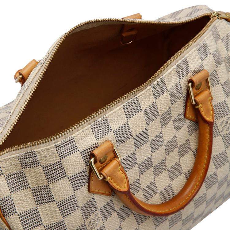Pre Owned Louis Vuitton Damier Azur Canvas Speedy 30 Bag