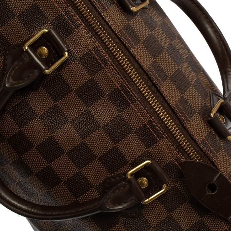 Pre Owned Louis Vuitton Damier Ebene Canvas Speedy 30 Bag