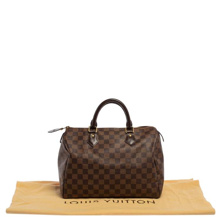 Pre Owned Louis Vuitton Damier Ebene Canvas Speedy 30 Bag