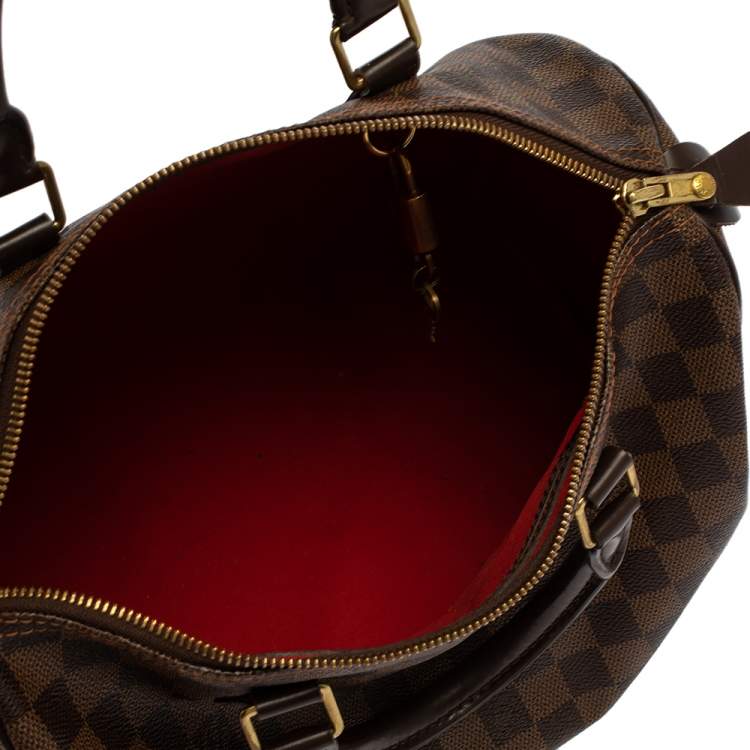 Pre Owned Louis Vuitton Damier Ebene Canvas Speedy 30 Bag