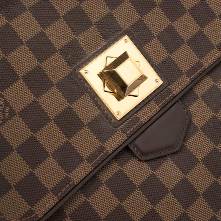 Pre Owned Louis Vuitton Damier Ebene Canvas Bergamo MM Bag