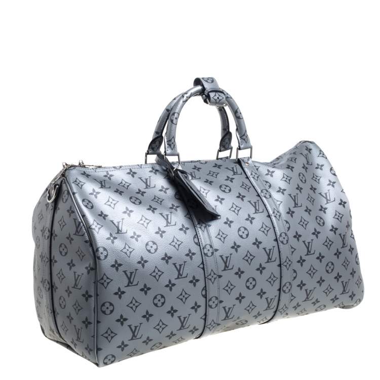 Pre Owned Louis Vuitton Metallic Monogram Keepall Bandouliere 50 Bag